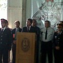 en Humboldt celebrando el 25 aniversario de la Asociación de Bomberos Voluntarios de la localidad.